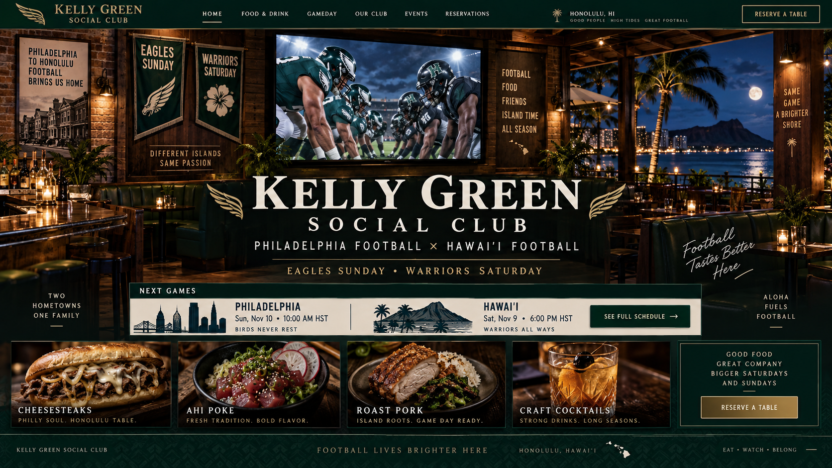 Kelly Green Social Club concept design